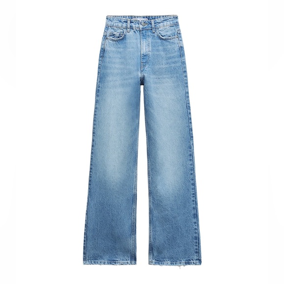 Zara high waisted straight length jeans - Picture 1 of 4